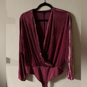 💕Pink Velvet Bodysuit